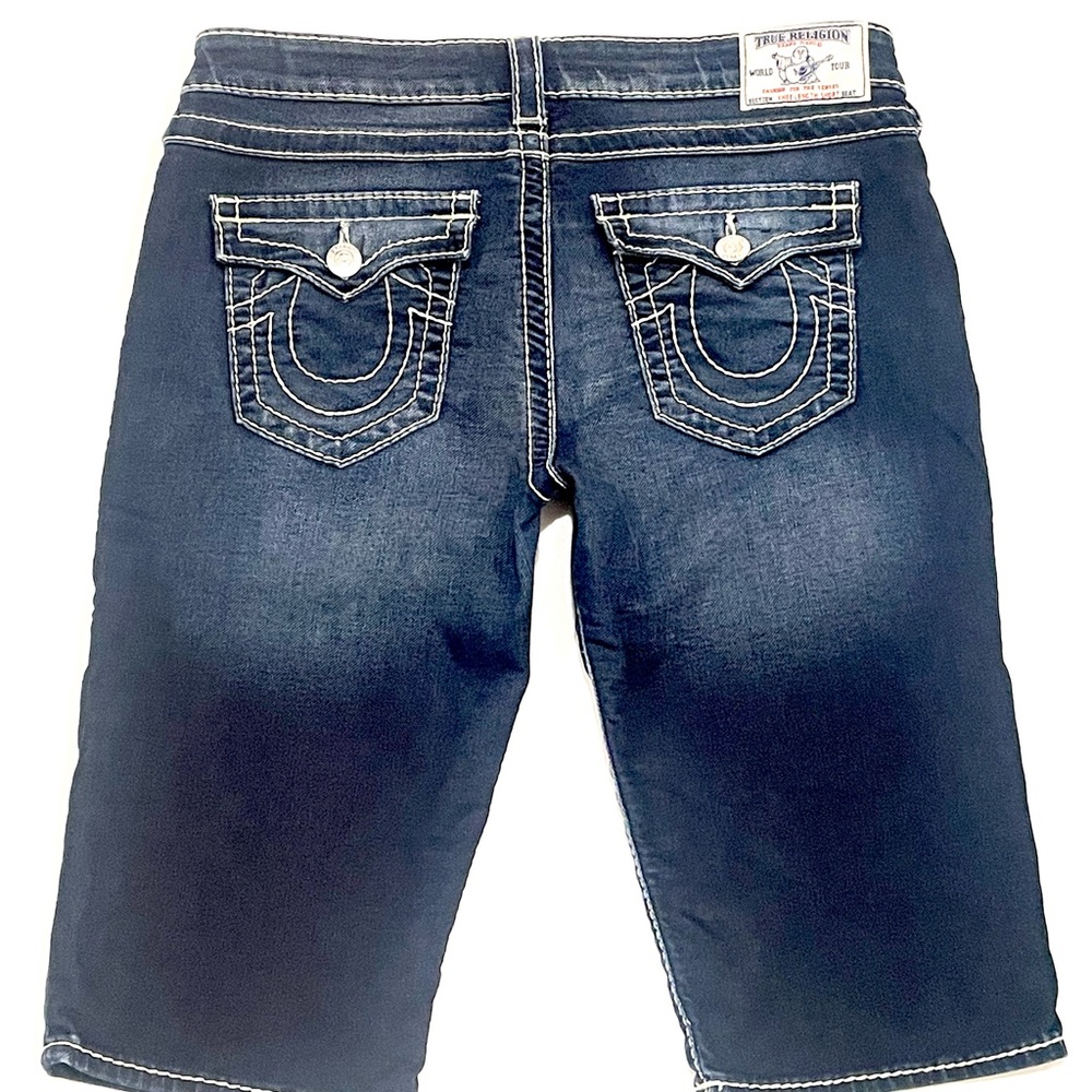TRUE RELIGION Men’s Denim Stretch Cotton Shorts Dark Wash 31 - Picture 2 of 10
